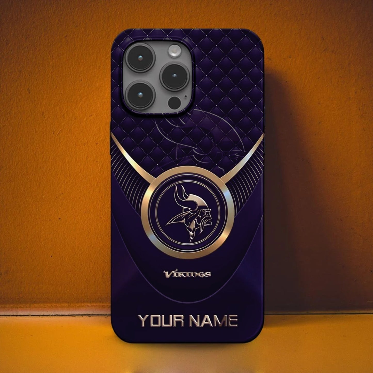 Custom Name Football Case β Gold Highlight Luxury Edition