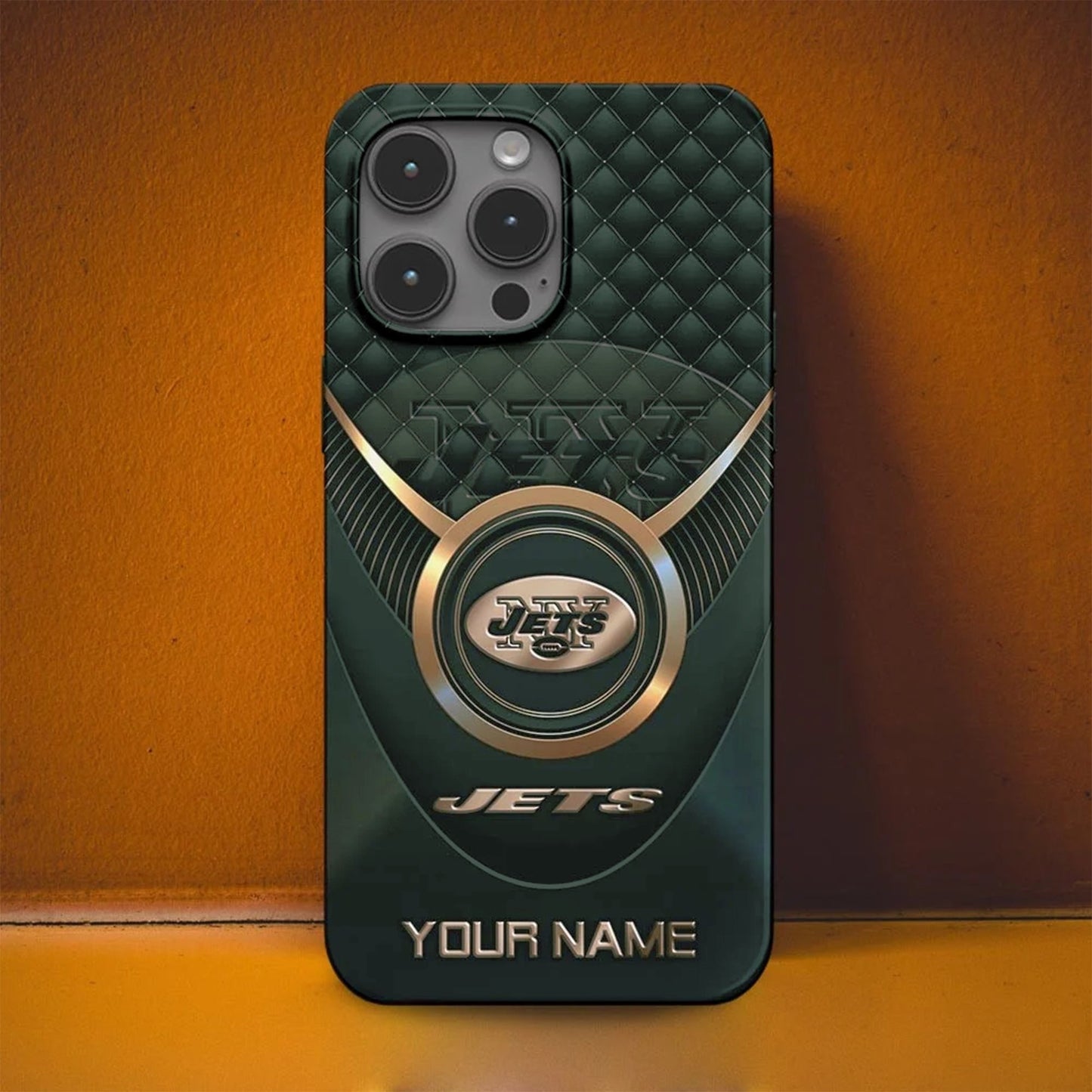 Custom Name Football Case β Gold Highlight Luxury Edition
