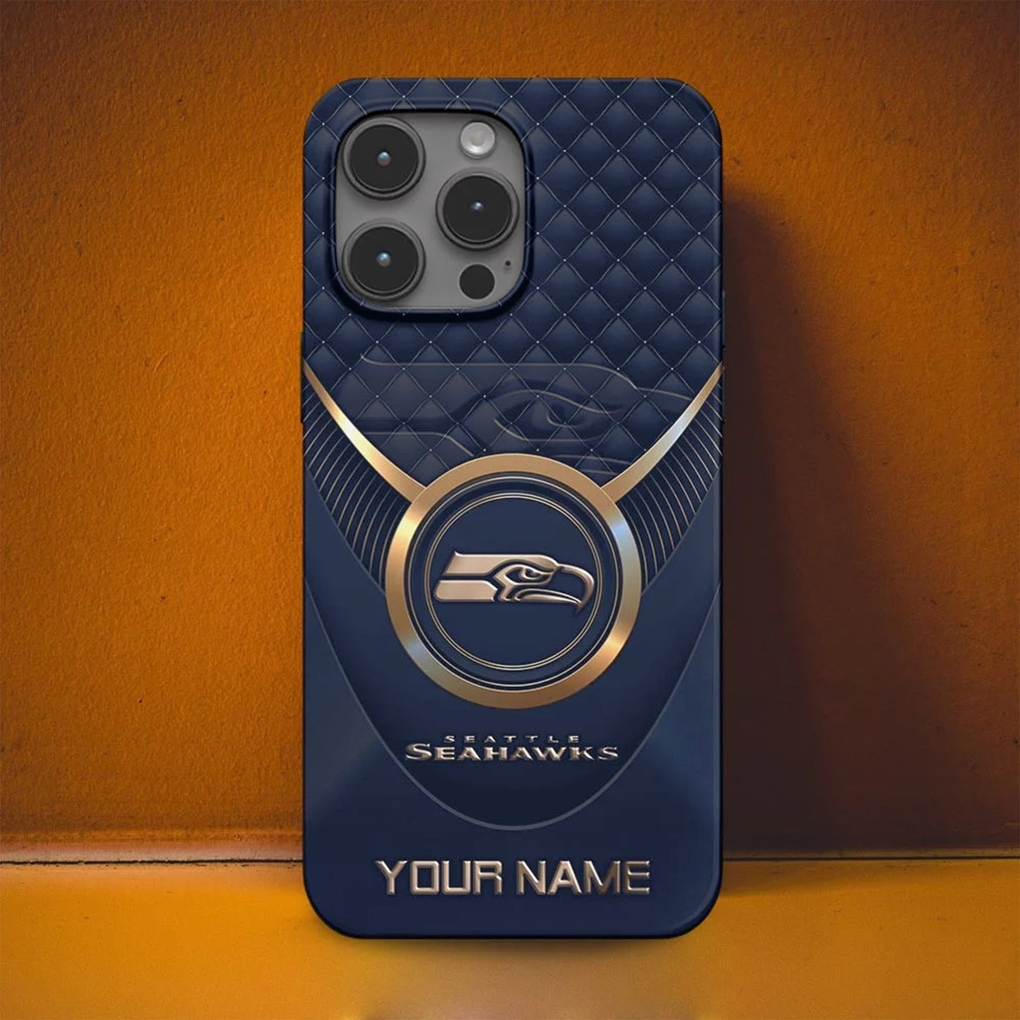 Custom Name Football Case β Gold Highlight Luxury Edition