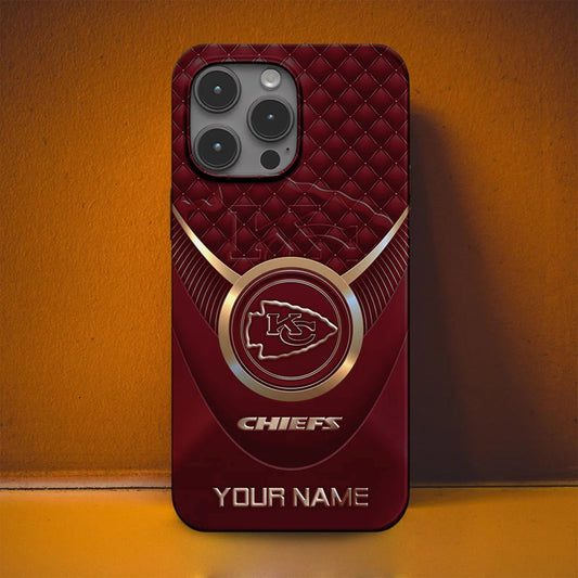 Custom Name Football Case – Gold Highlight Luxury Edition