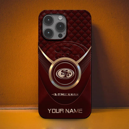 Custom Name Football Case – Gold Highlight Luxury Edition