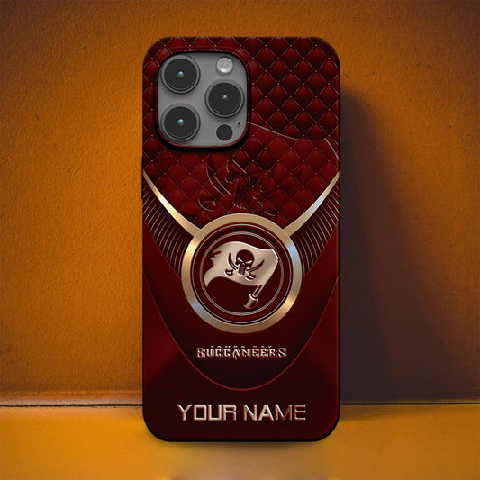 Custom Name Football Case – Gold Highlight Luxury Edition
